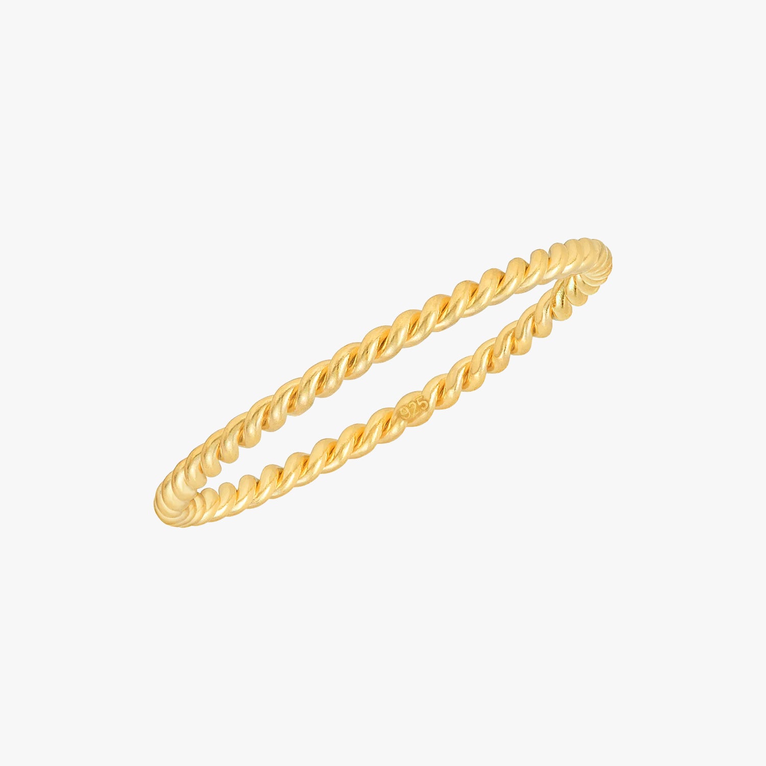 Skinny Classic Twist Ring Gold