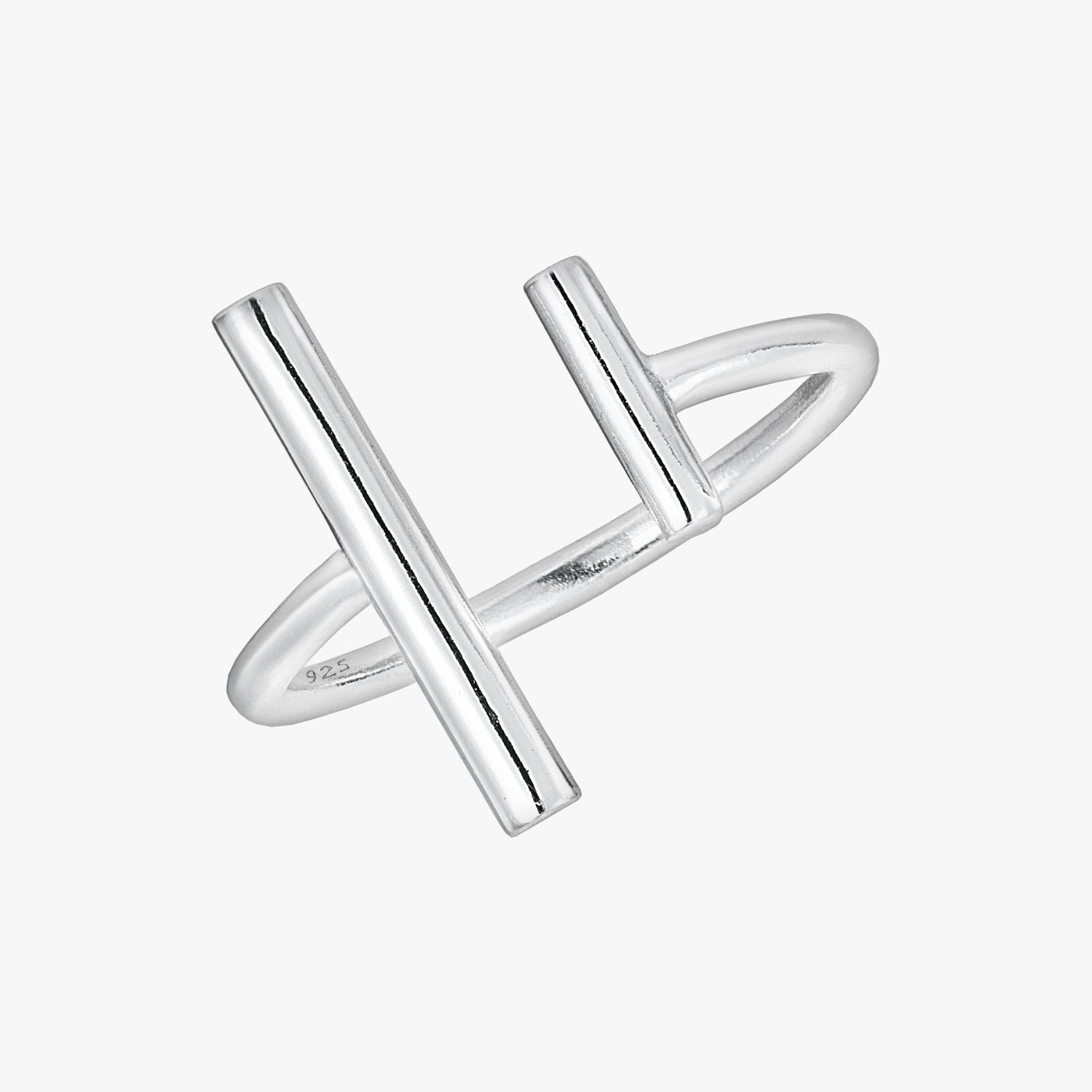 Double Bar Ring Silver