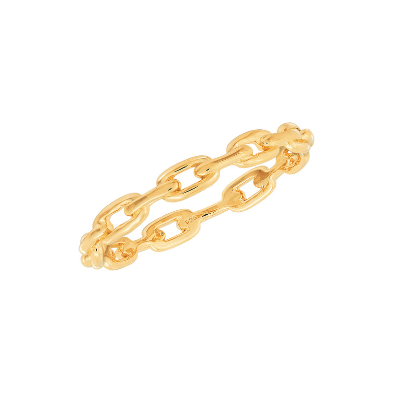 J&CO Jewellery Statement Chain Ring Gold US 8 US 8