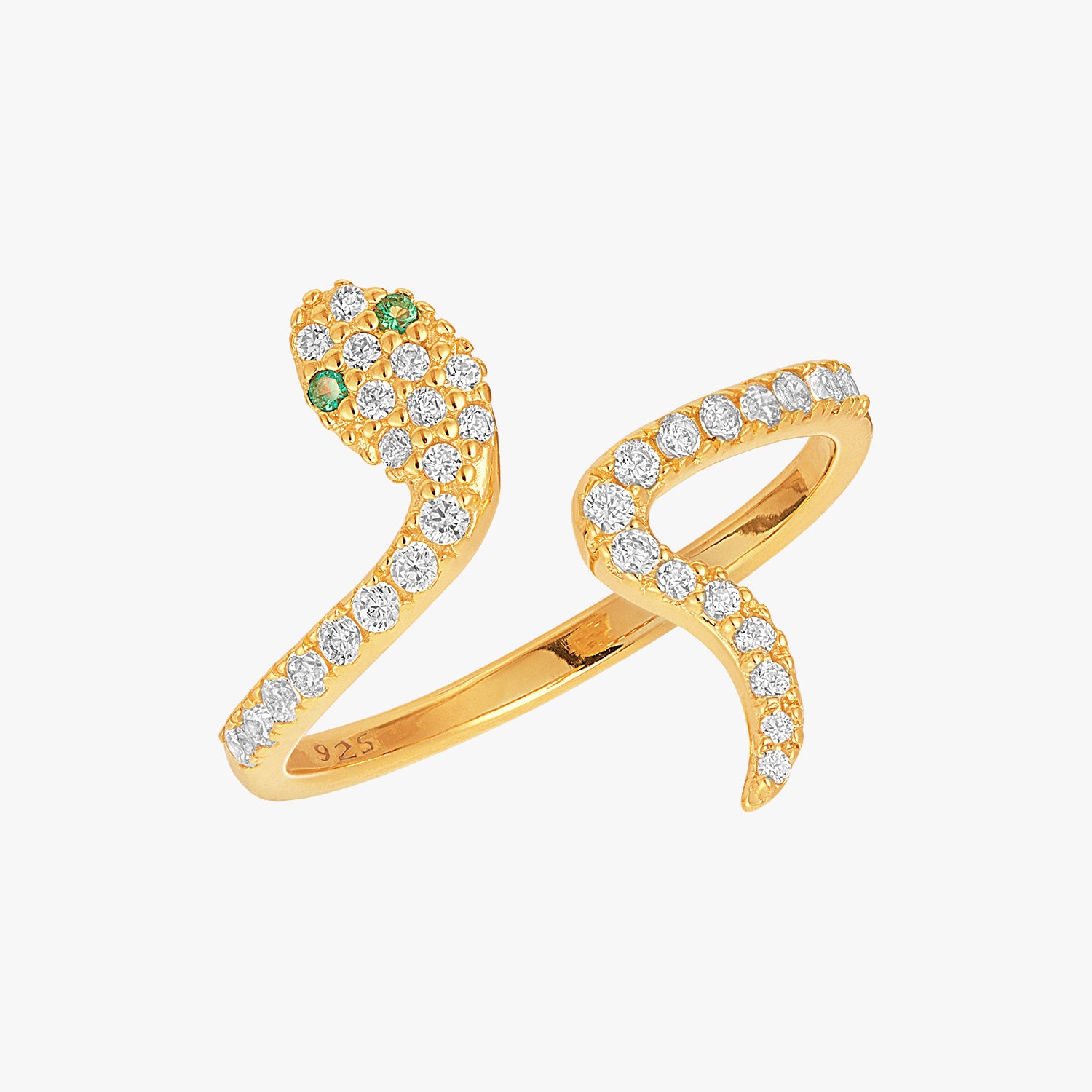 Pave Serpent Slither Ring Gold
