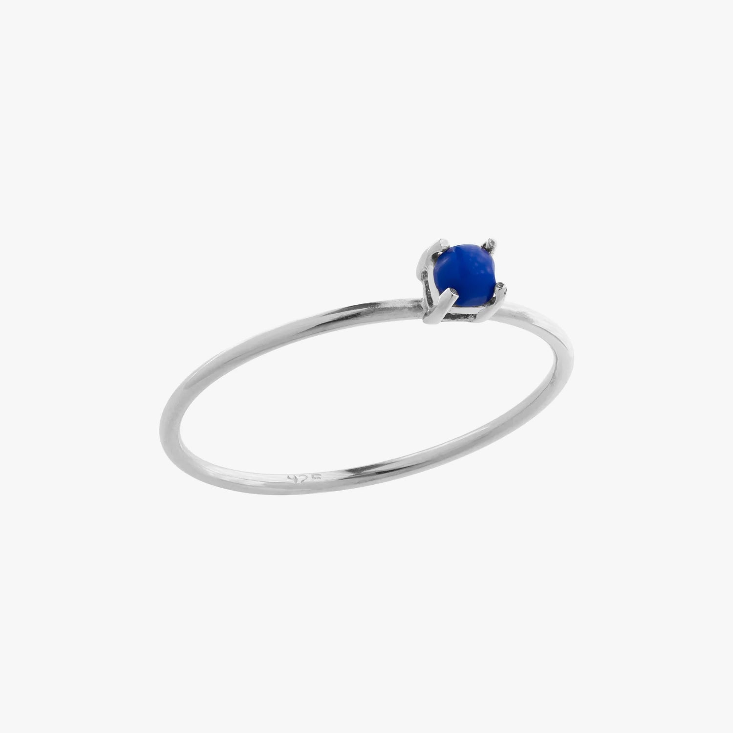 Minimal Lapis Ring Silver