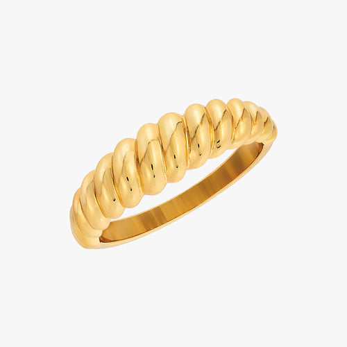 Croissant Dome Ring Gold