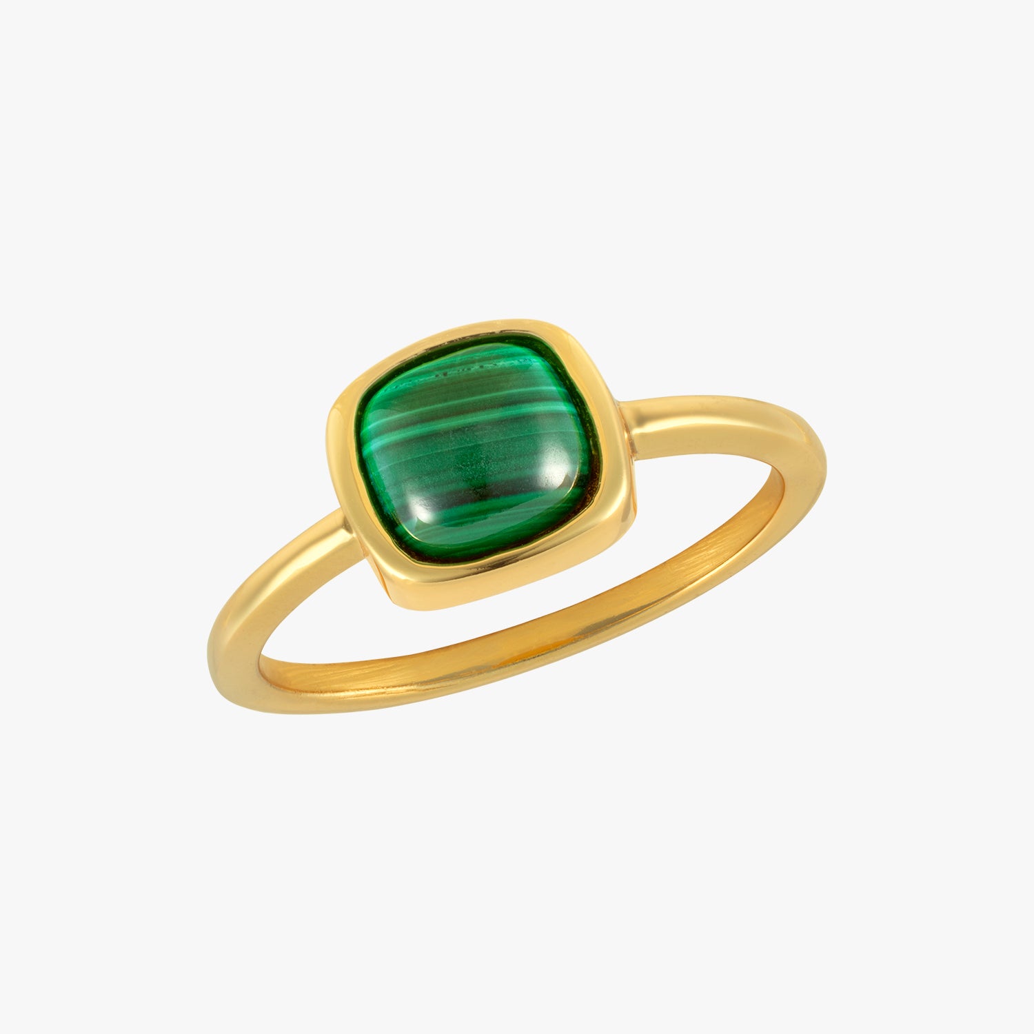 Malachite Square Ring