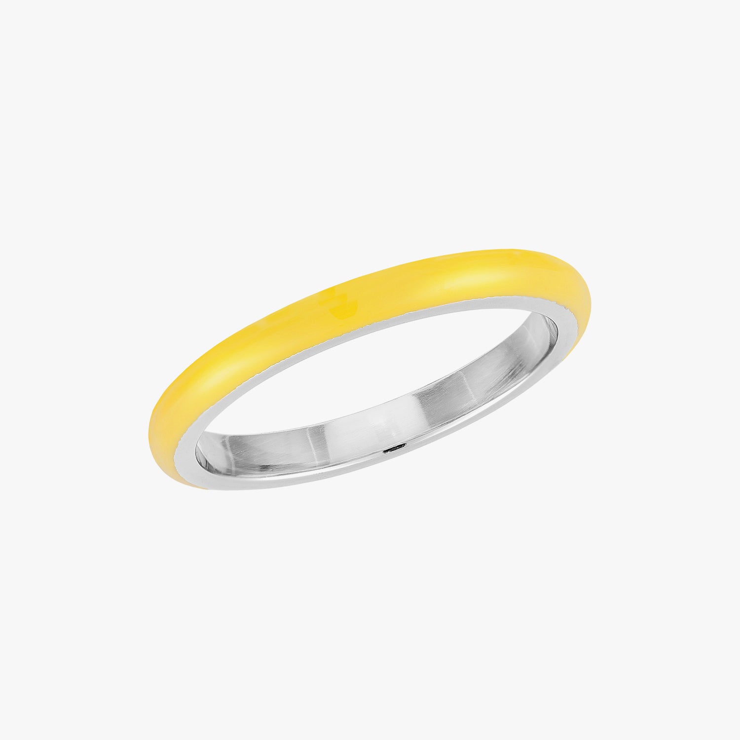 Lemon Yellow Stacker Ring