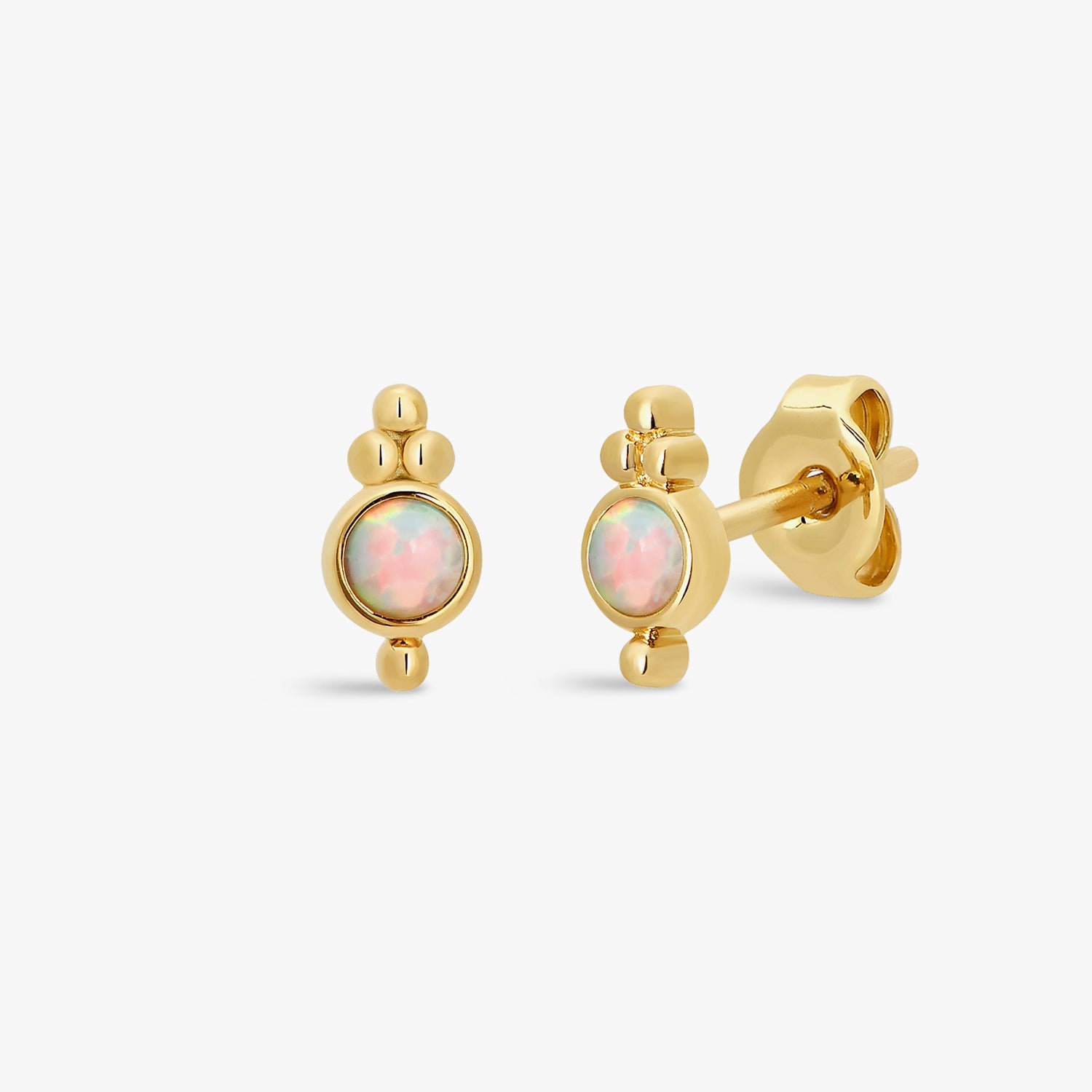 Opal Trinity Stud Earrings