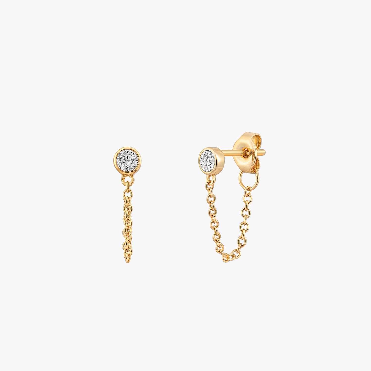 Sparkling Chain Stud Earrings