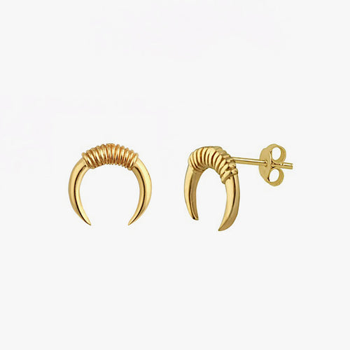 Bohemian Horn Stud Earrings