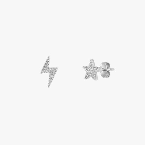 Sparkle Star Lightning Stud Earrings