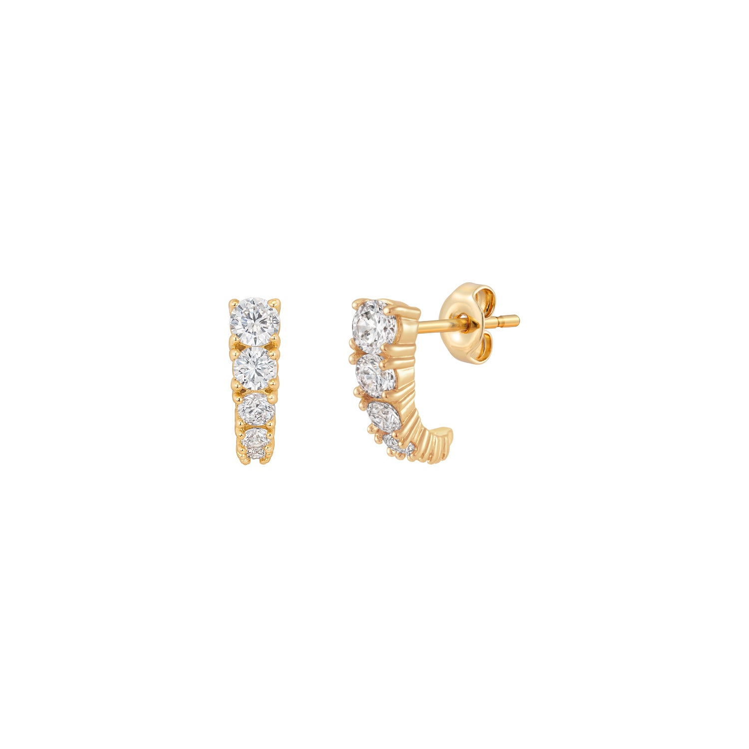 J Type Gold Earrings 2024 | www.stage-in.com