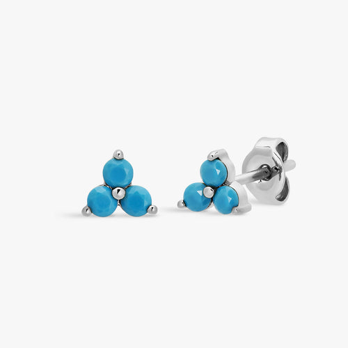 Trinity Turquoise Stud Earrings