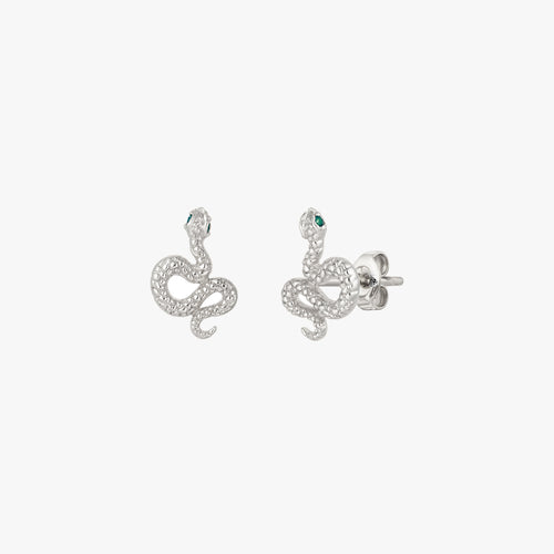 Textured Snake Stud Earrings