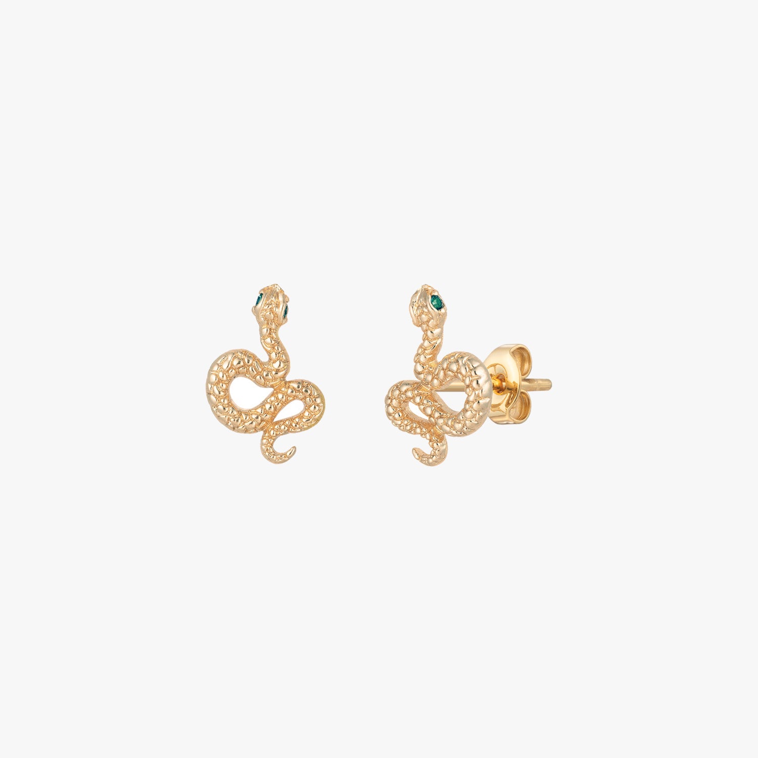 Textured Snake Stud Earrings