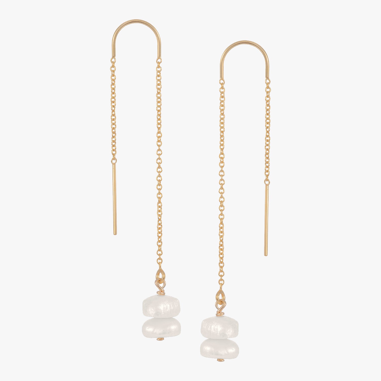 Baroque Pearl Threader Earrings