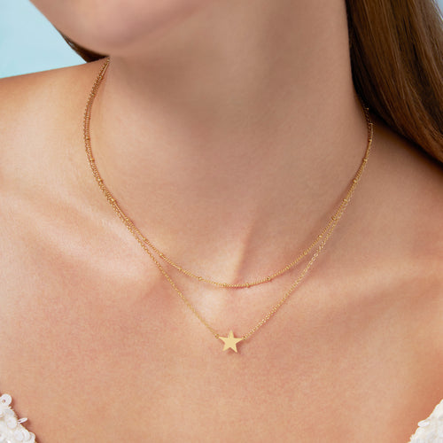 Minimal Satellite Chain Necklace