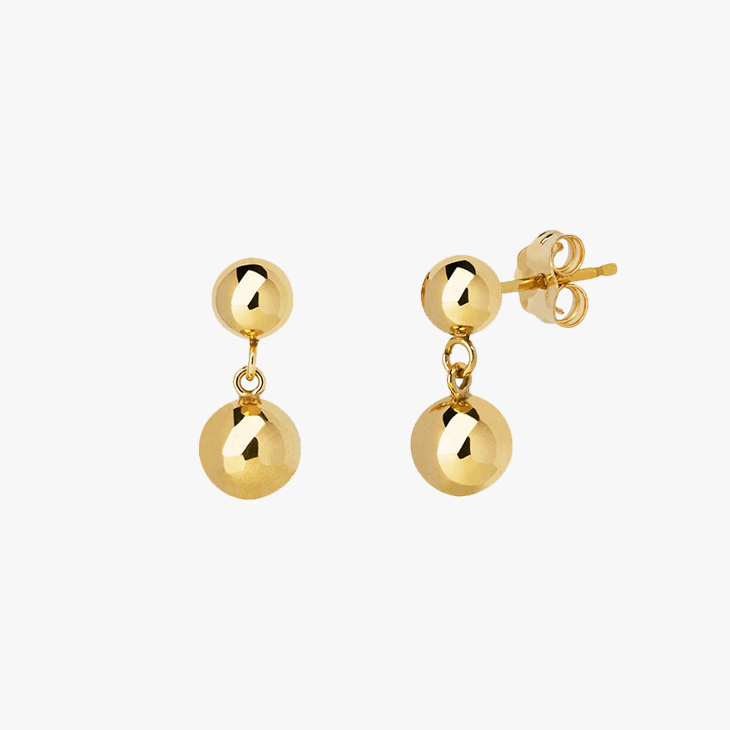 Double Bold Sphere Ball Earrings