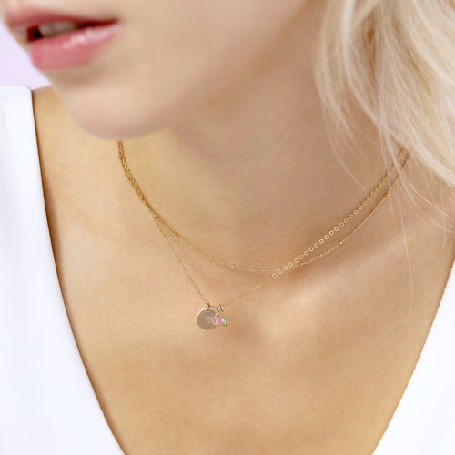 Minimal Satellite Chain Necklace