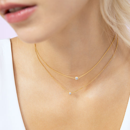 Minimal Dainty Sparkly Bezel Choker