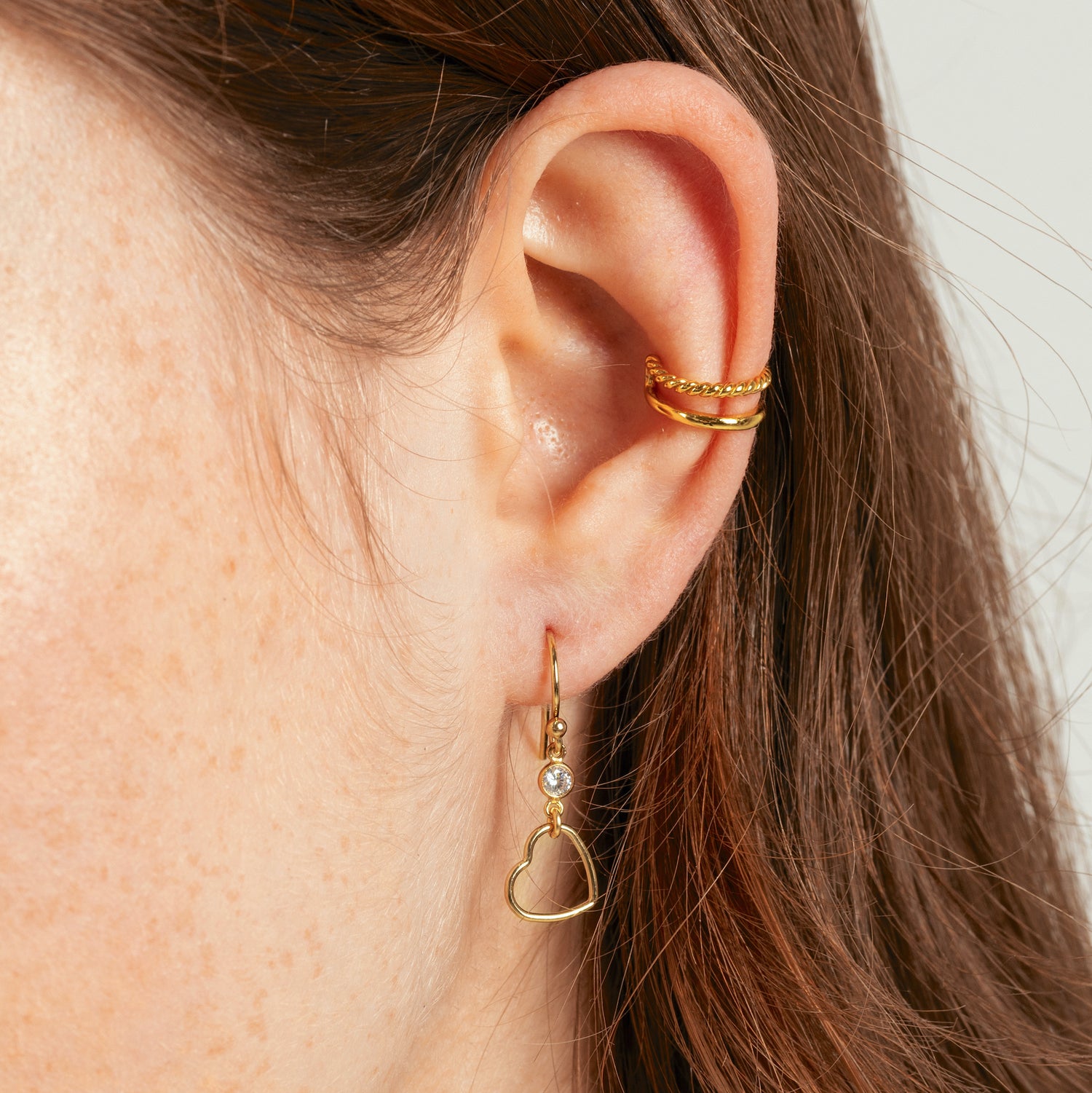 J&CO Jewellery Little Safety Pin Earrings Gold