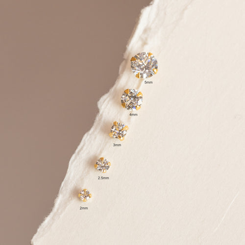 Sparkly Tiny Stud Earrings 2.5mm – J&CO Jewellery