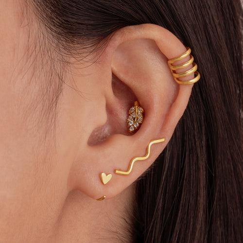 Buy Gold Earrings for Women by CARLTON LONDON Online | Ajio.com