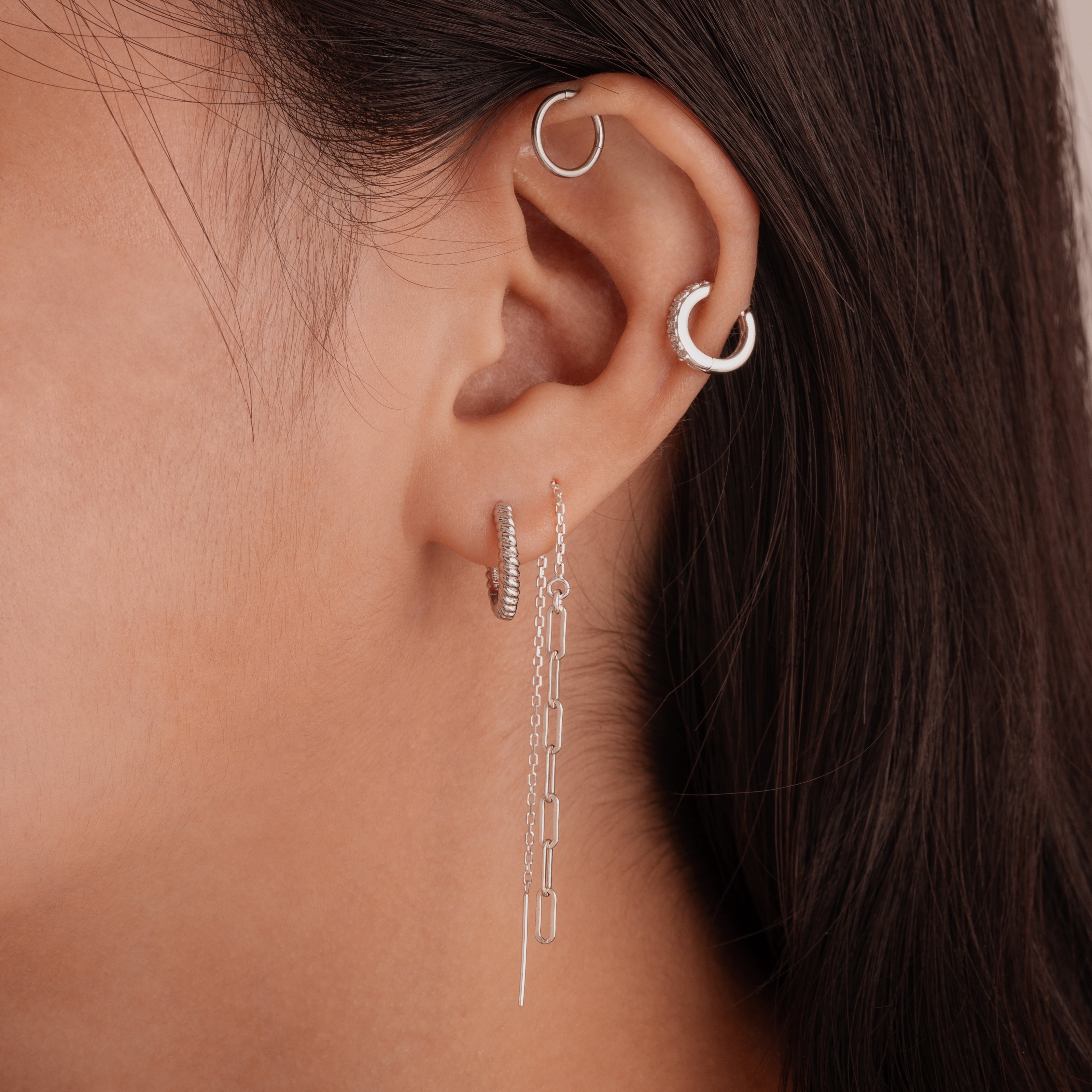 Star ear threader earrings/Star earrings/Cute star earrings/Ear threader earrings/star Earlobe outlets earrings/Threader earrings