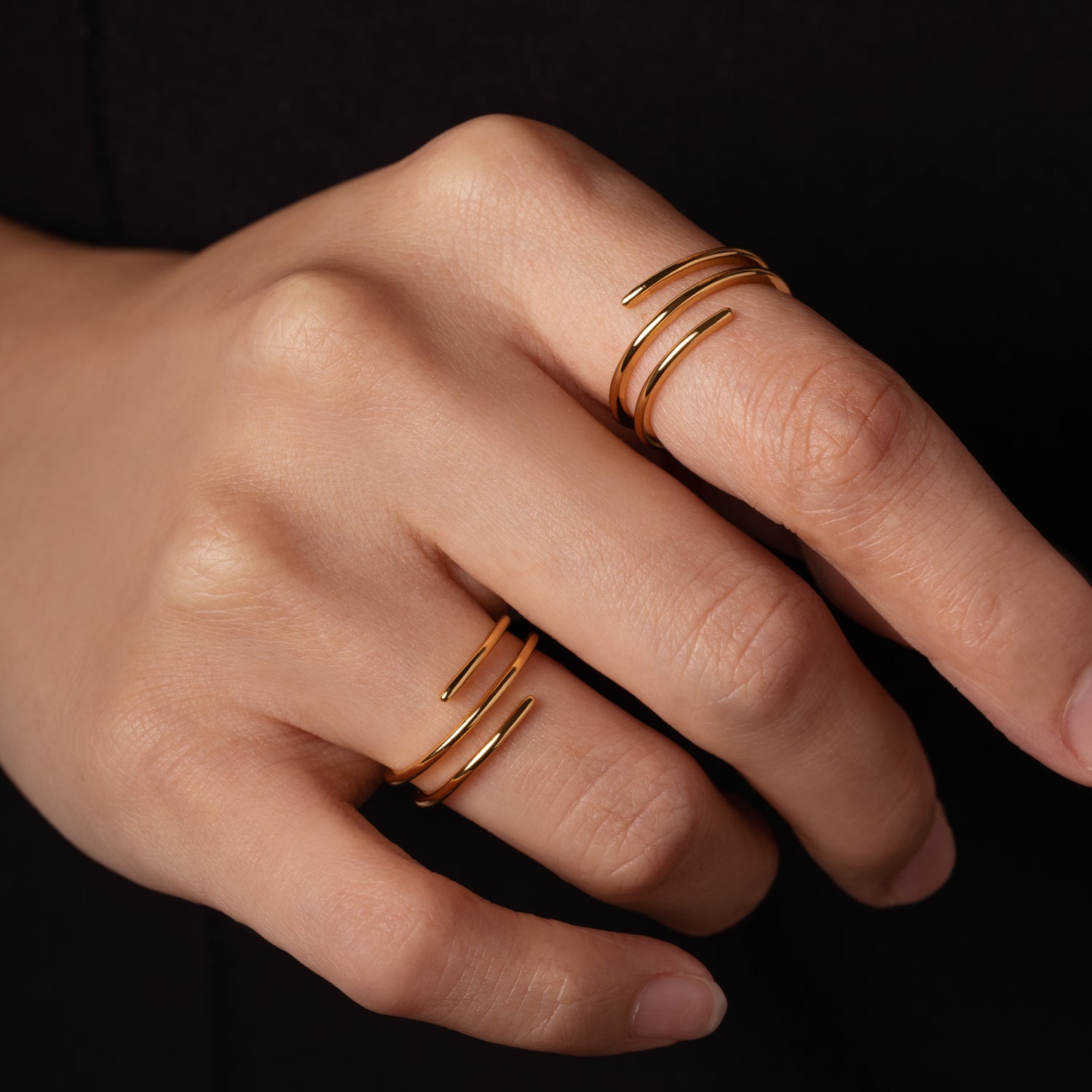 Open Triple Gold Ring – J&CO Jewellery