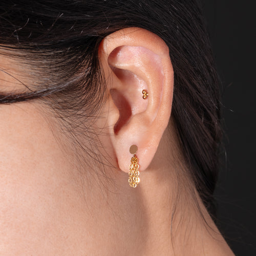 Mini Gold Tassel Earrings