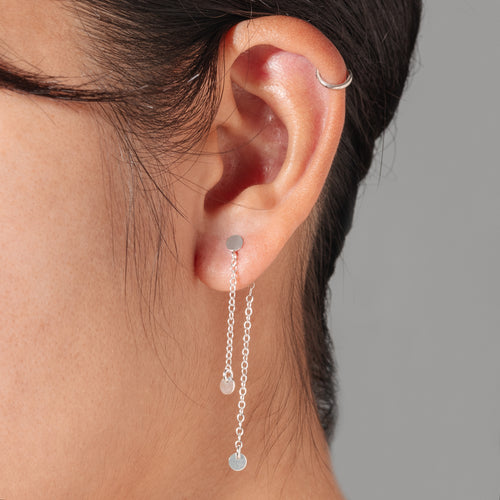 Double Disc Drop Earrings