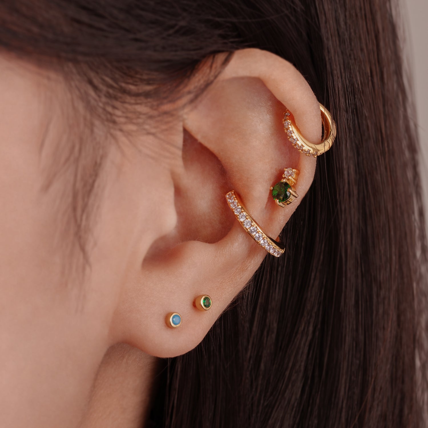 Emerald CZ Stud Earrings – J&CO Jewellery