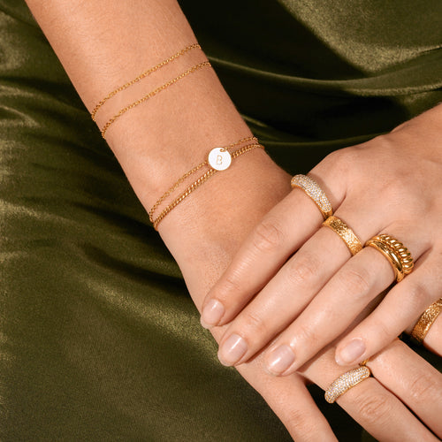 Croissant Dome Ring Gold