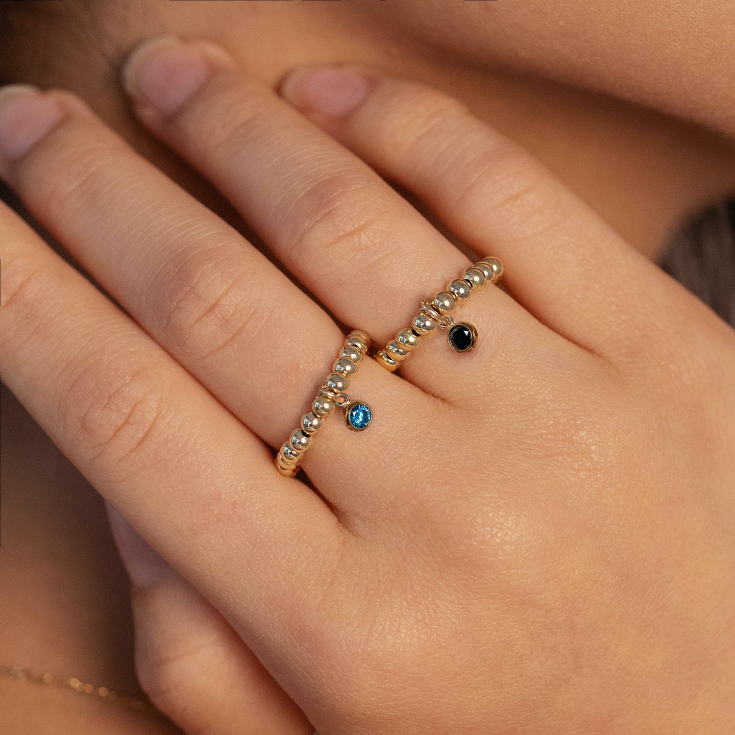 Personalised Birthstones Sapphire Bezel Ring