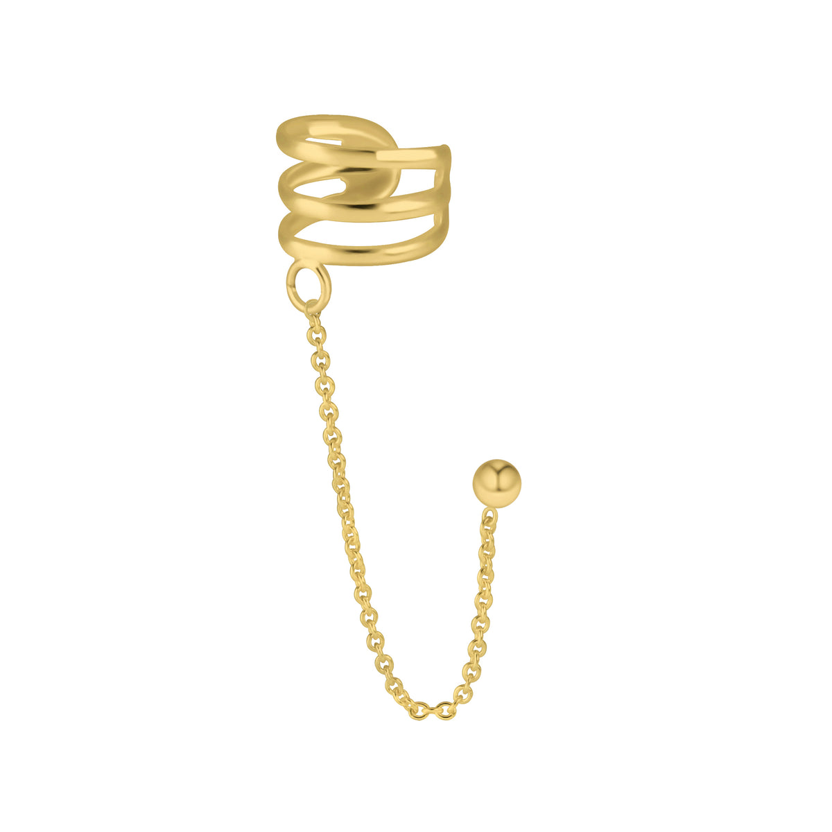 Triple Line Chain Ear Cuff – J&CO Jewellery