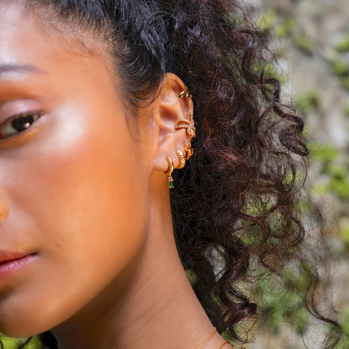 Contemporary Gold Bali Earrings