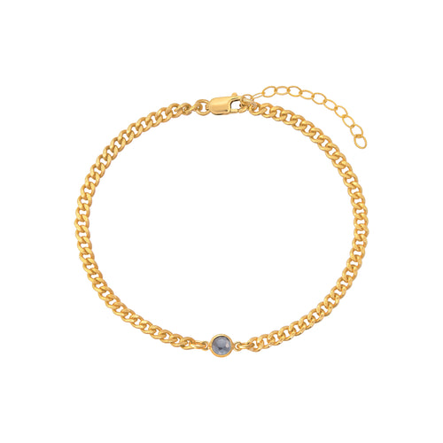 Curb Chain Bezel Bracelet