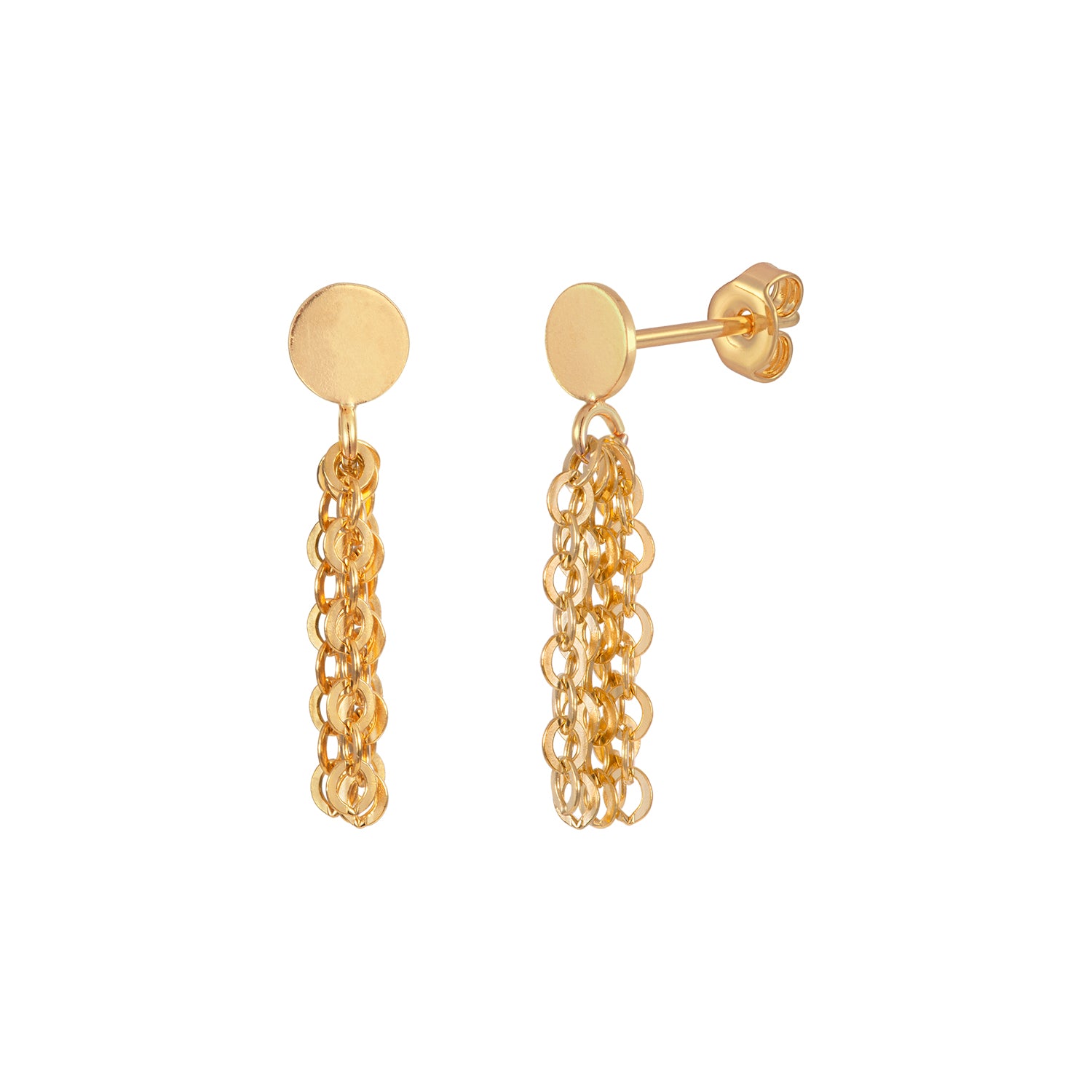 J&CO Jewellery Ball Chain Earrings Gold