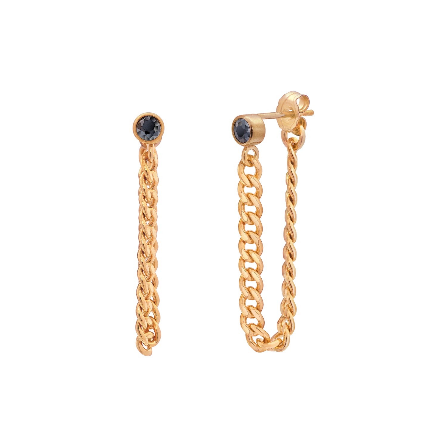 Curb Chain Post Earrings – Gemma Collection