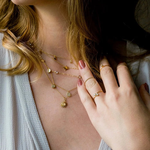 Moonstone Sun Necklace