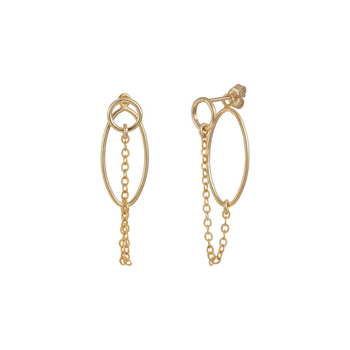J&CO Jewellery Ball Chain Earrings Gold