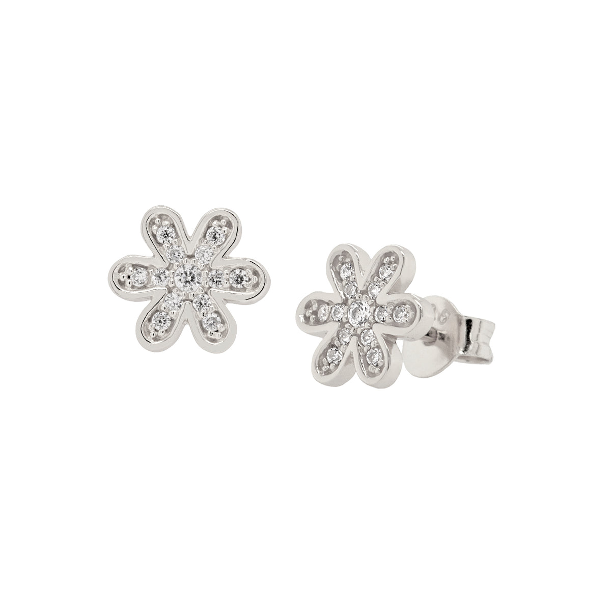 Pave Daisy Stud Earrings – J&CO Jewellery