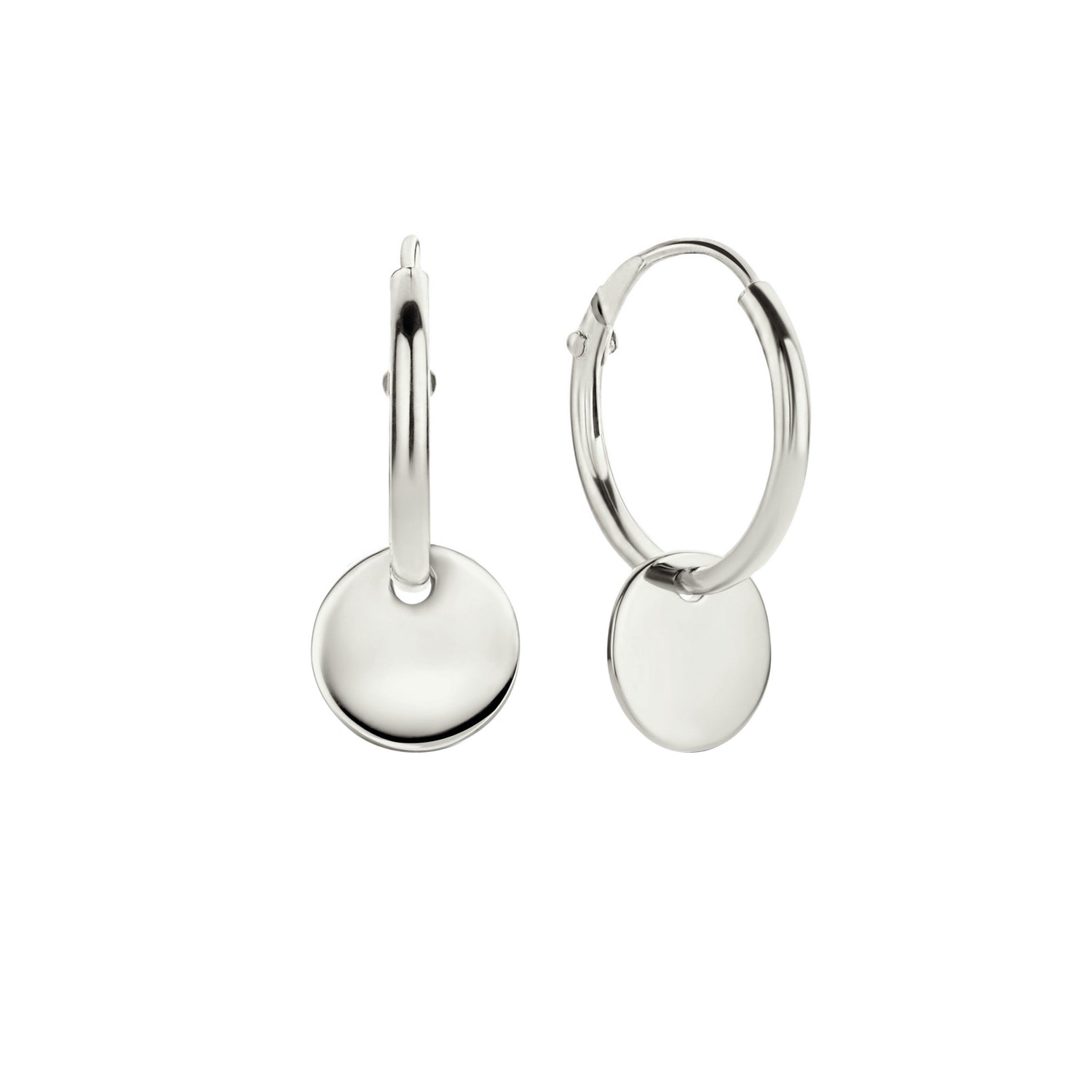 Simple Mini V Shape 925 Sterling Silver Hoop Earrings