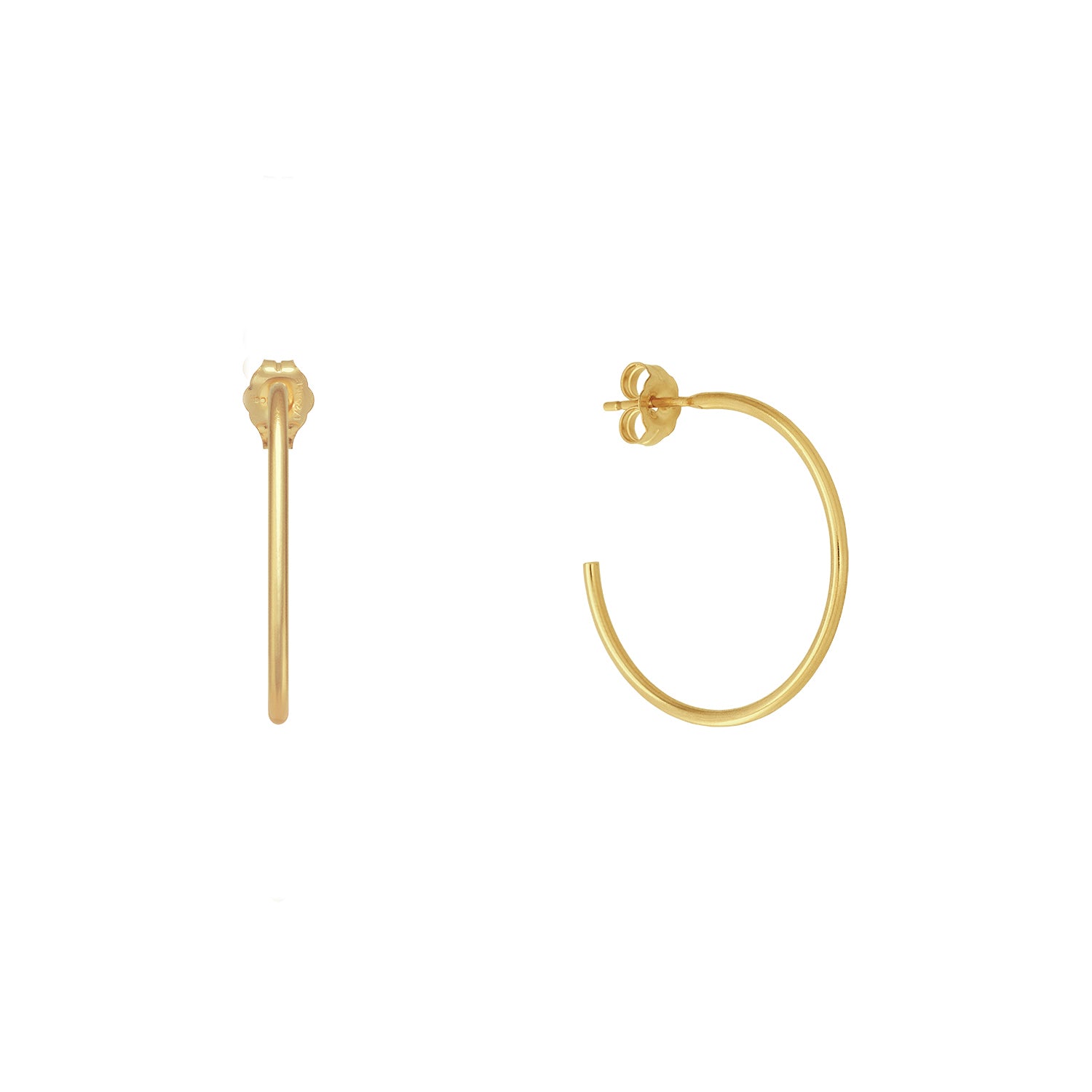 J&CO Jewellery Small Endless Hoop Earrings Gold