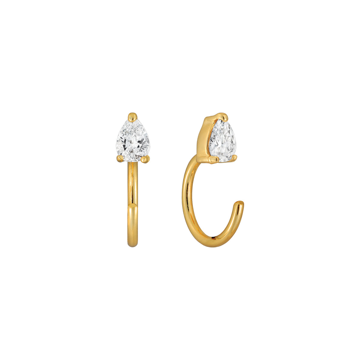 Teardrop Huggie Earrings – J&CO Jewellery