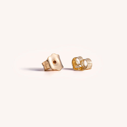 14K Solid Gold Ball Stud Earrings 4mm