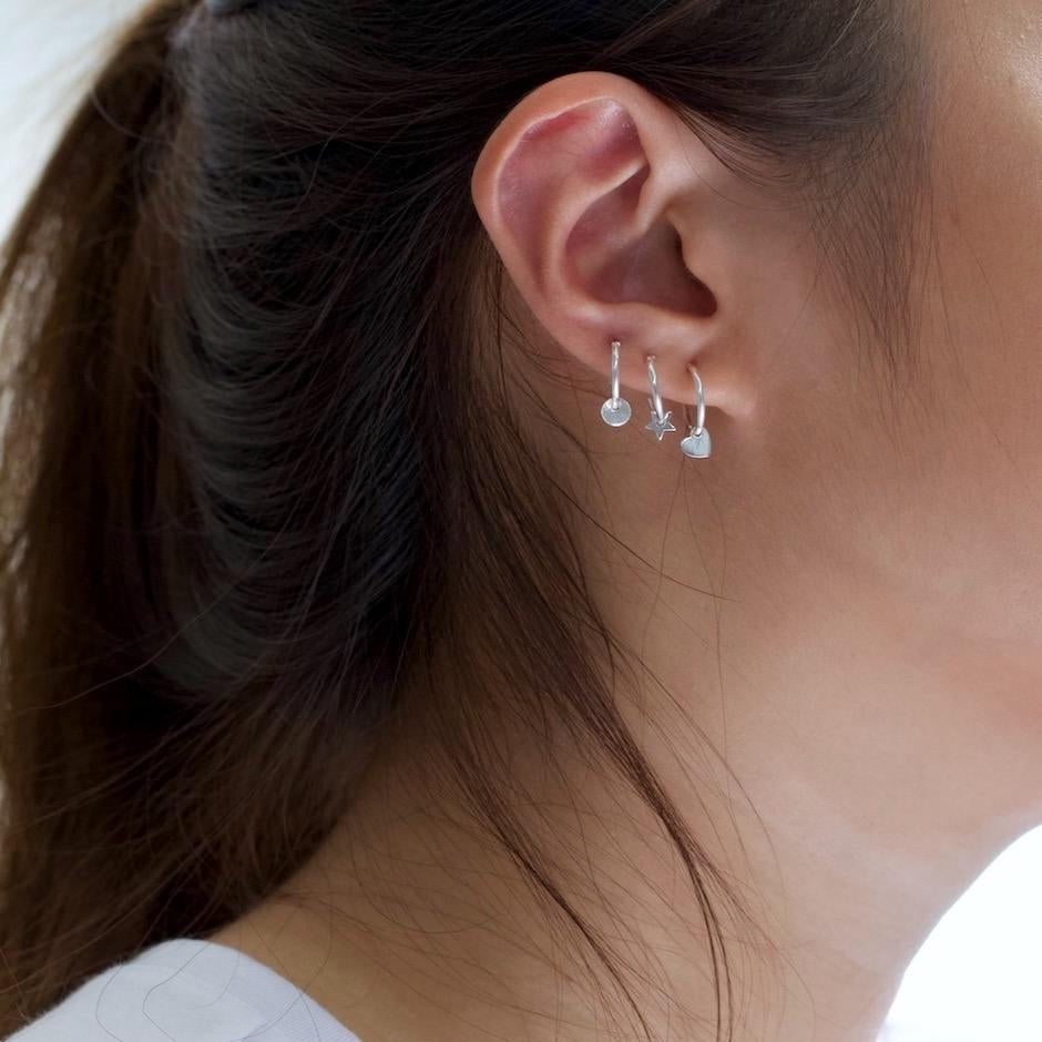 Pave Heart Hoop Earrings – J&CO Jewellery