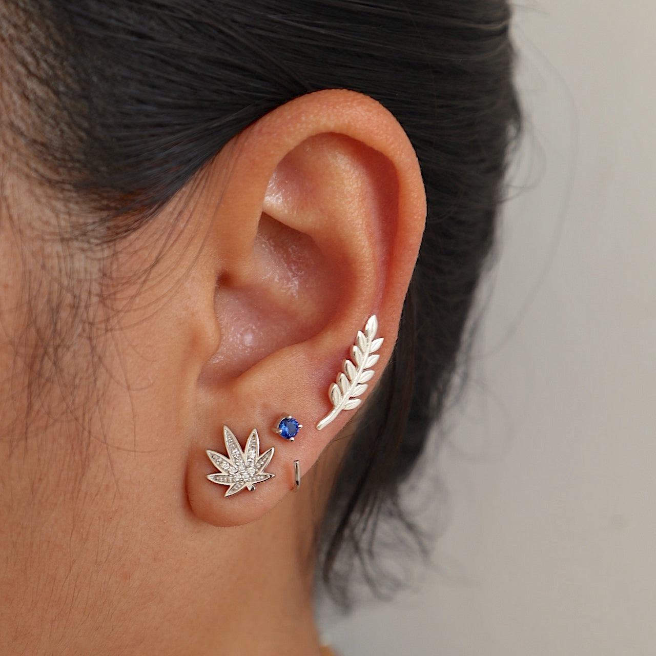 Leaf Studs, Sterling Silver Studs, Leaf selling Earrings, Stud Earrings, Small Leaf Studs, Handmade Earrings, Silver Leaf Earrings ***UK FREEPOST***