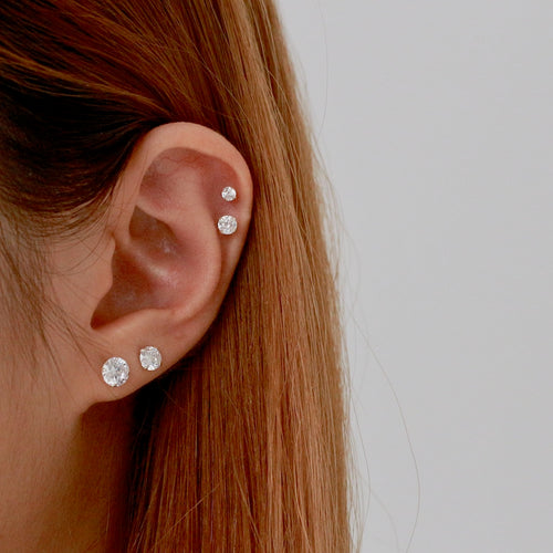 Sparkly CZ Stud Earrings