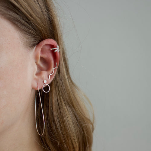 Open Circle Disc Earrings