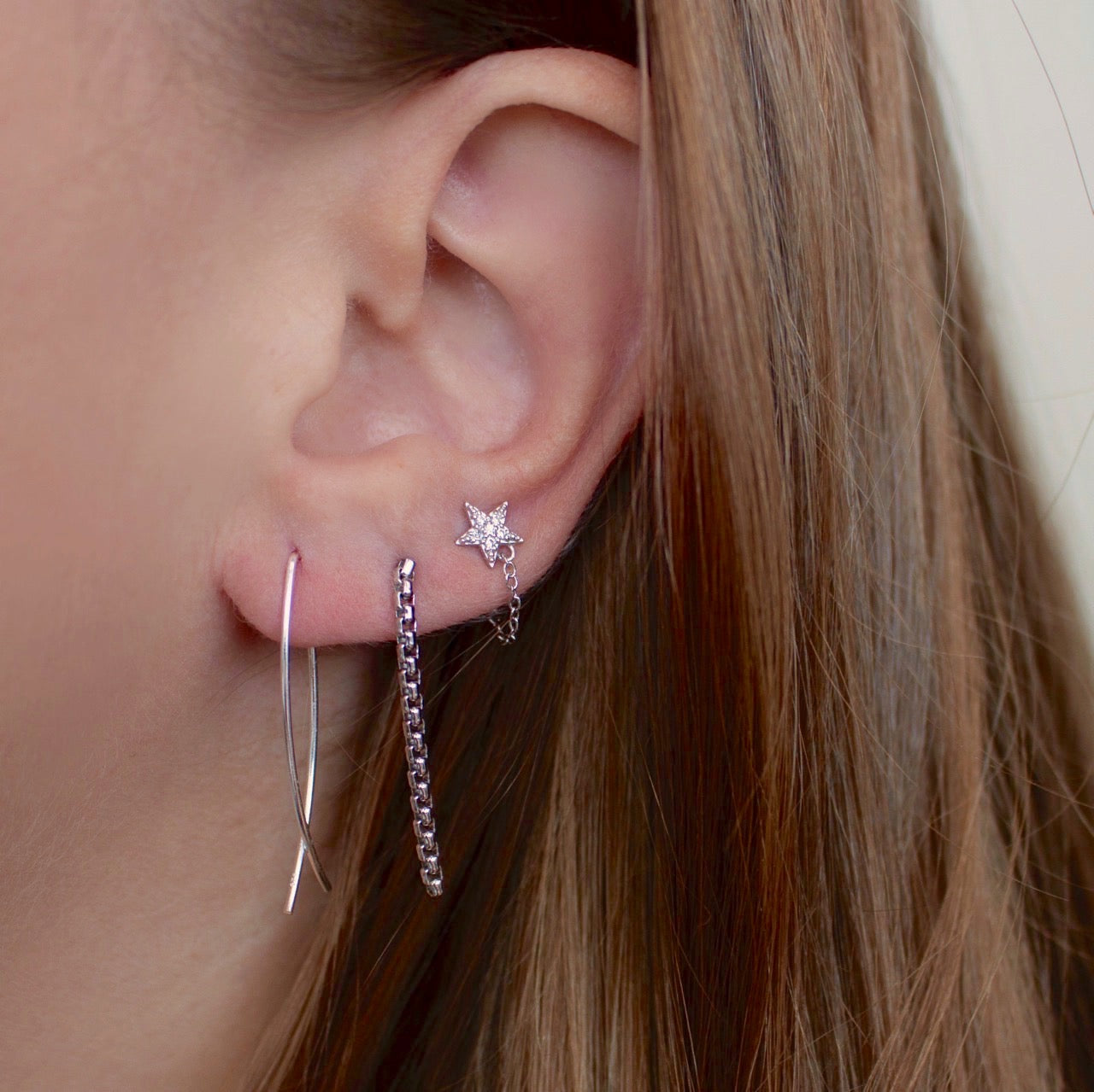 Wire hot sale threader earrings