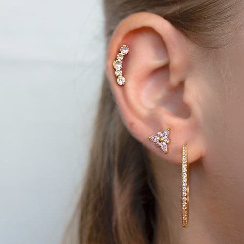 Pave Big Hoop Earrings