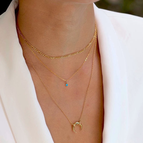 Sapphire Bezel Choker Necklace